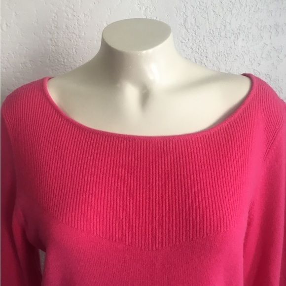 Talbots pure 100%cashmere pink sweater Large - Picture 4 of 9